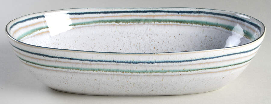 Sausalito White 12" Oval Serving Bowl by Casafina-1