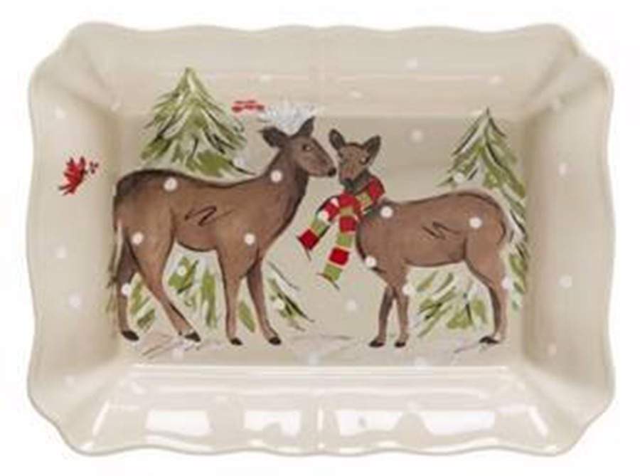 Deer Friends 14" Rectangular Baker by Casafina-1