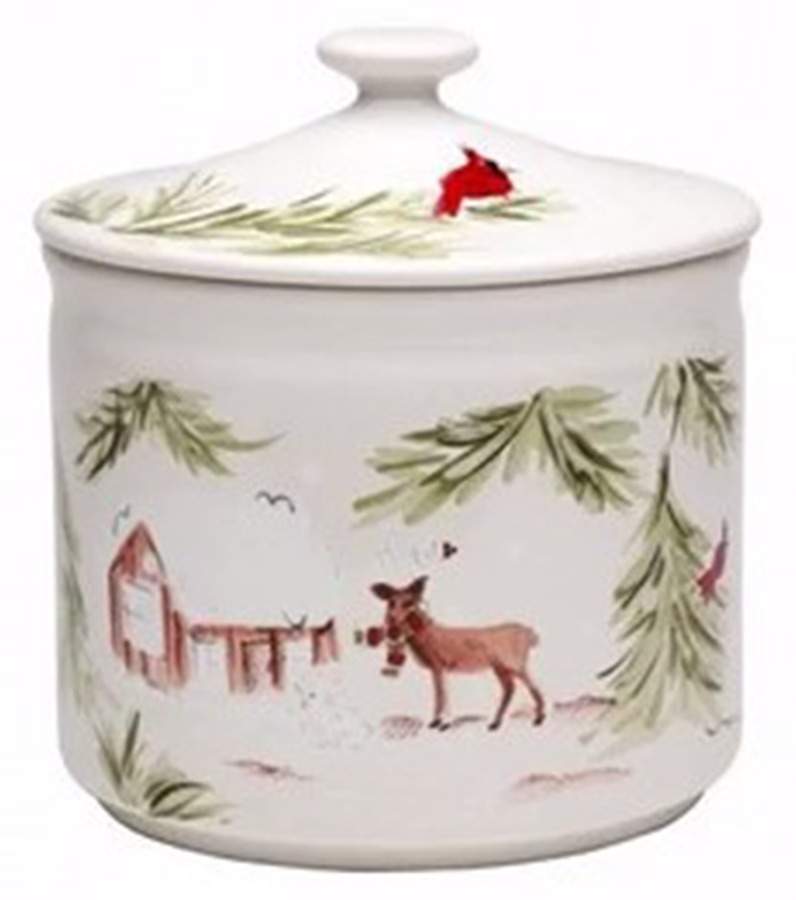 Deer Friends Cookie Jar & Lid by Casafina-1