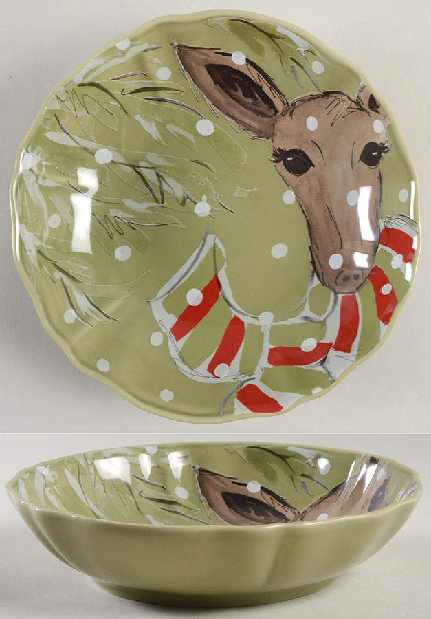 Deer Friends 9" Round Serving Bowl by Casafina-1