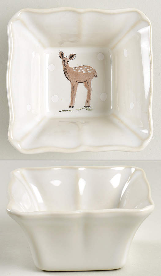 Deer Friends Square Ramekin by Casafina-1