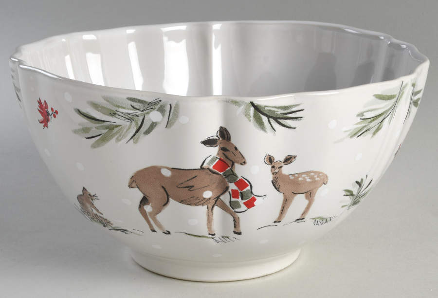 Deer Friends 10" Round Serving Bowl by Casafina-1
