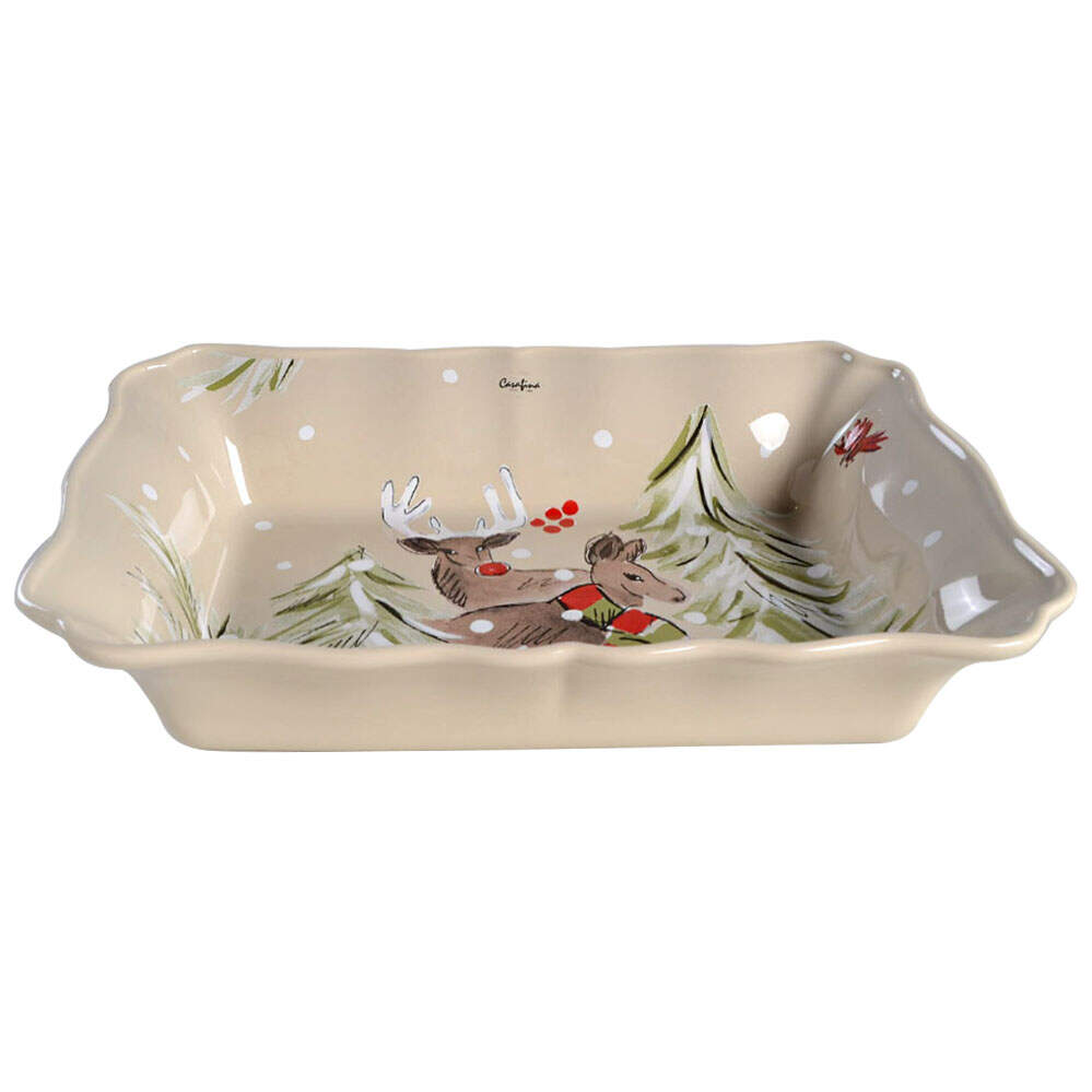Deer Friends 12" Rectangular Baker by Casafina-1