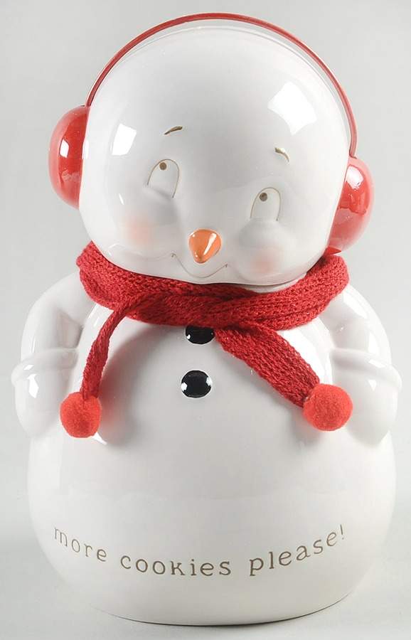 Snowpinions Figural Cookie Jar & Lid by Department 56-1