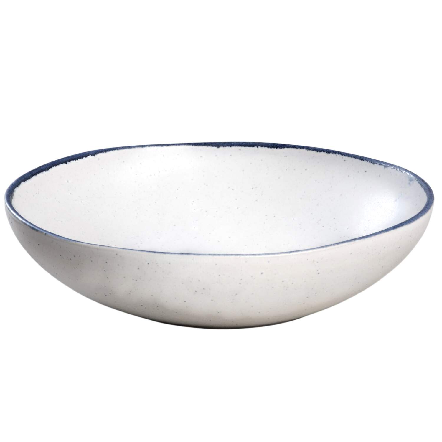 Lina Blue Stripe 8" Soup/Pasta Bowl by Crate & Barrel-1