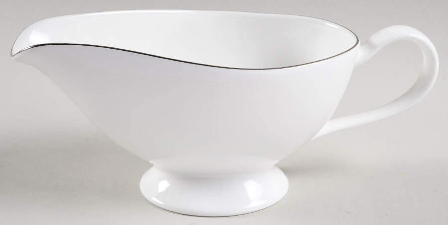 Maison (Platinum Rim) Gravy Boat by Crate & Barrel-1