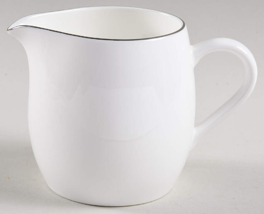 Maison (Platinum Rim) Creamer by Crate & Barrel-1