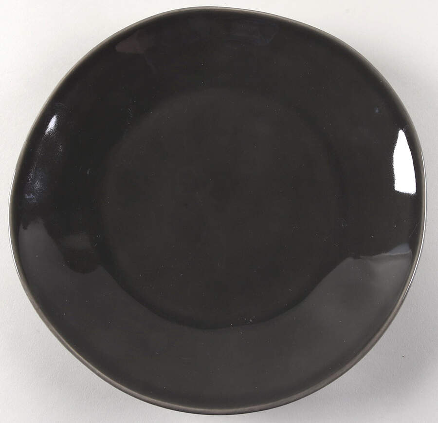 Marin Dark Grey Dinner Plate by Crate & Barrel-1