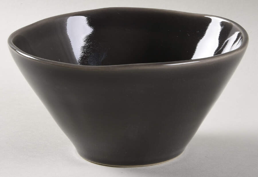 Marin Dark Grey Coupe Cereal Bowl by Crate & Barrel-1
