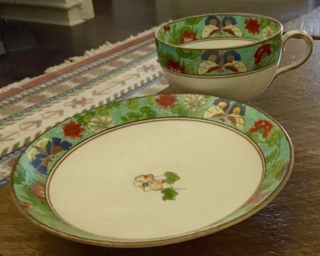A7767 Flat Cup & Saucer Set by Crown Staffordshire-1