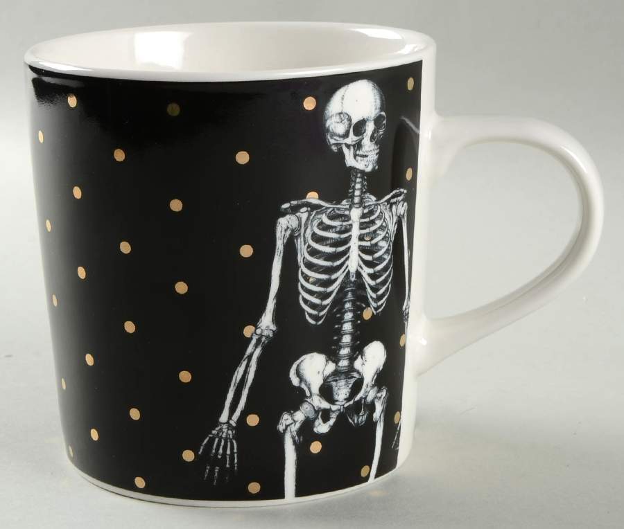 Skeleton (Gold Dots) Mug by Ciroa-1