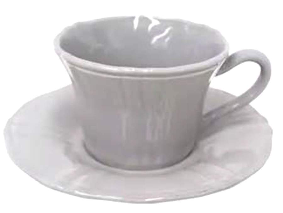 Village Flat Cup & Saucer Set by Costa Nova China-1