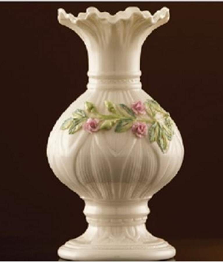 160th Anniversary Ribbon Vase by Belleek Pottery (Ireland)-1