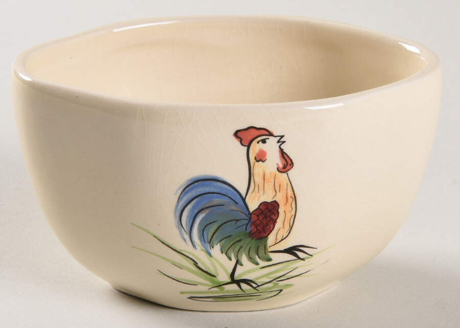 Rooster-Yellow Sugar Bowl No Lid by Cracker Barrel-1