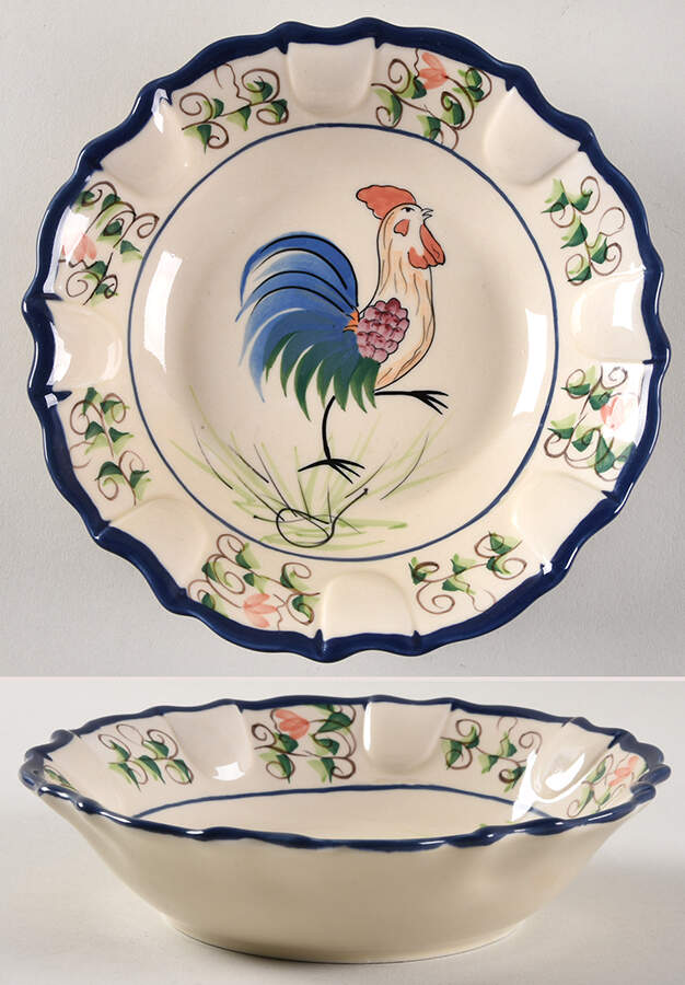 Rooster-Yellow Soup/Cereal Bowl by Cracker Barrel-1