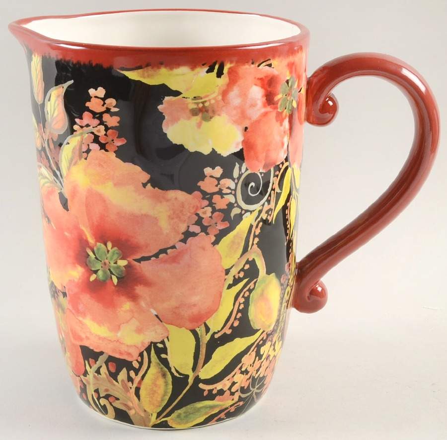 Watercolor Poppies 96 Oz Pitcher by Certified International-1
