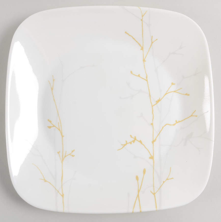 Gilded Woods Square Luncheon Plate by Corning Corelle-1