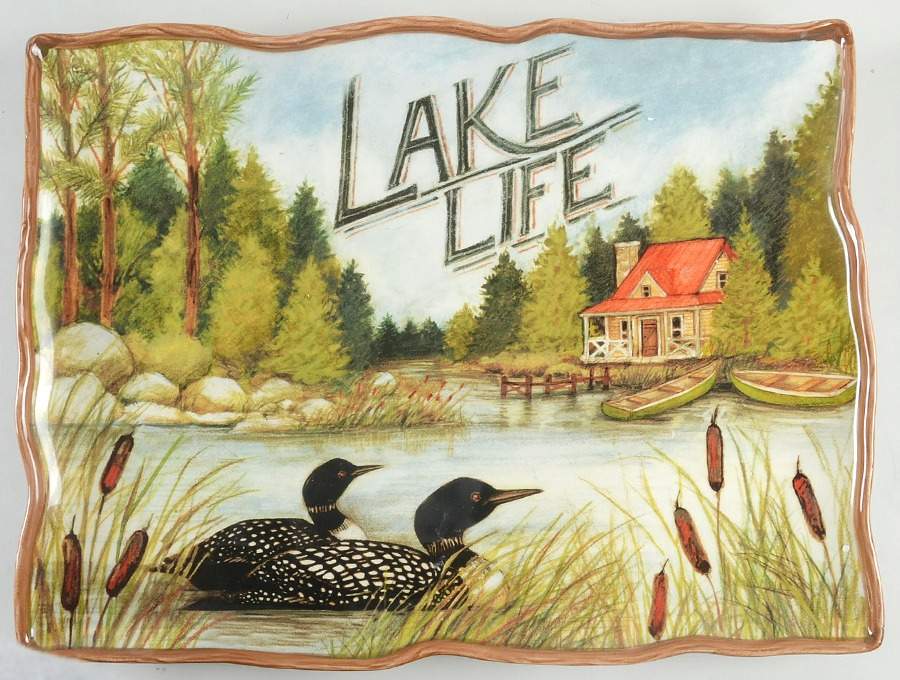 Lake Life 16" Rectangular Serving Platter by Certified International-1