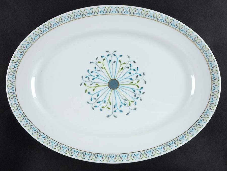 Jardin de Louise 16" Oval Serving Platter by Charles Field Haviland-1