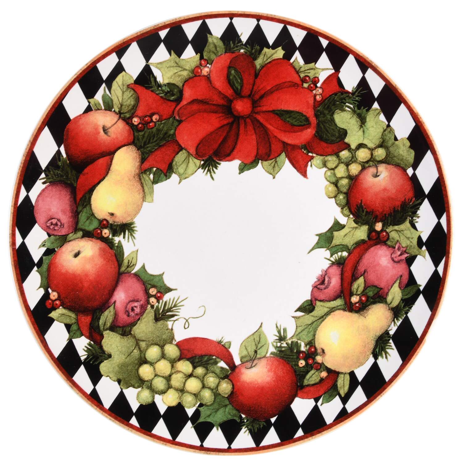 Holiday Harlequin Accent Luncheon Plate by Certified International-1