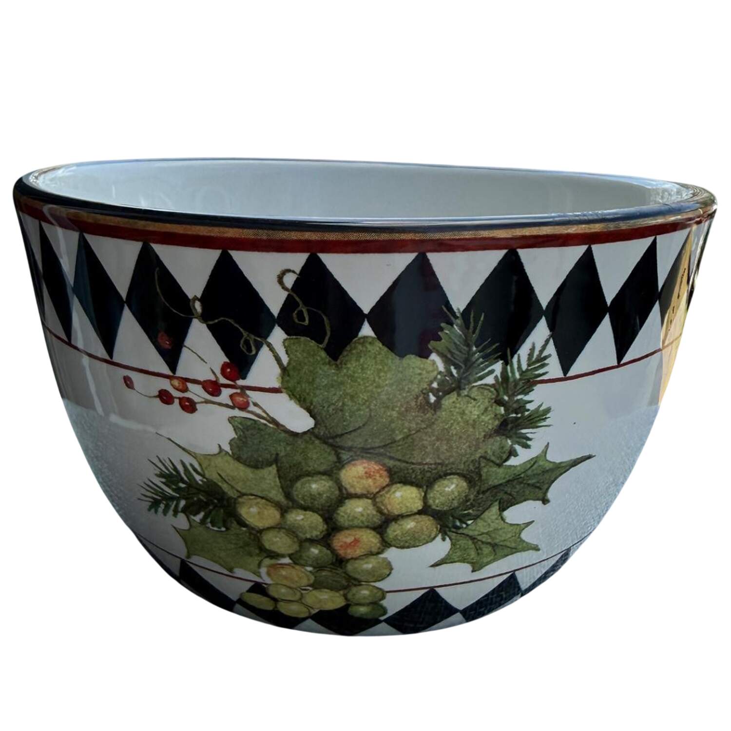 Holiday Harlequin Individual Ice Cream Dish by Certified International-1