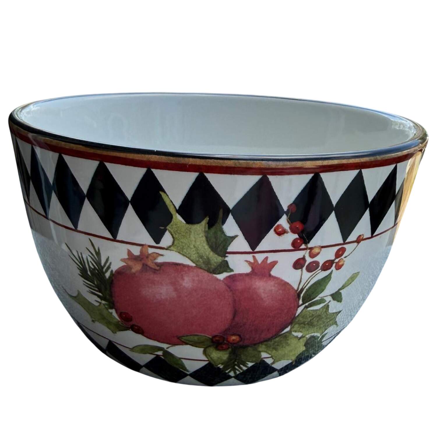 Holiday Harlequin Fruit/Dessert (Sauce) Bowl by Certified International-1