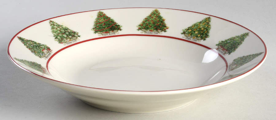 Christmas Tradition Rim Soup Bowl by Canterbury Potteries-1
