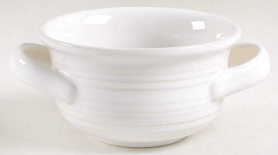 Farmhouse White Individual Handled Soup Bowl by Crate & Barrel-1