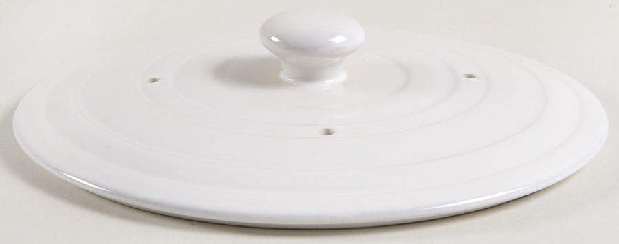 Farmhouse White Lid for Pancake Dish by Crate & Barrel-1