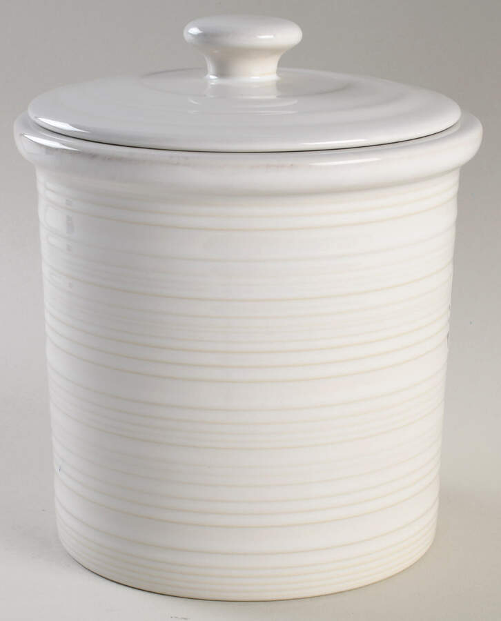 Farmhouse White Medium Canister & Lid by Crate & Barrel-1