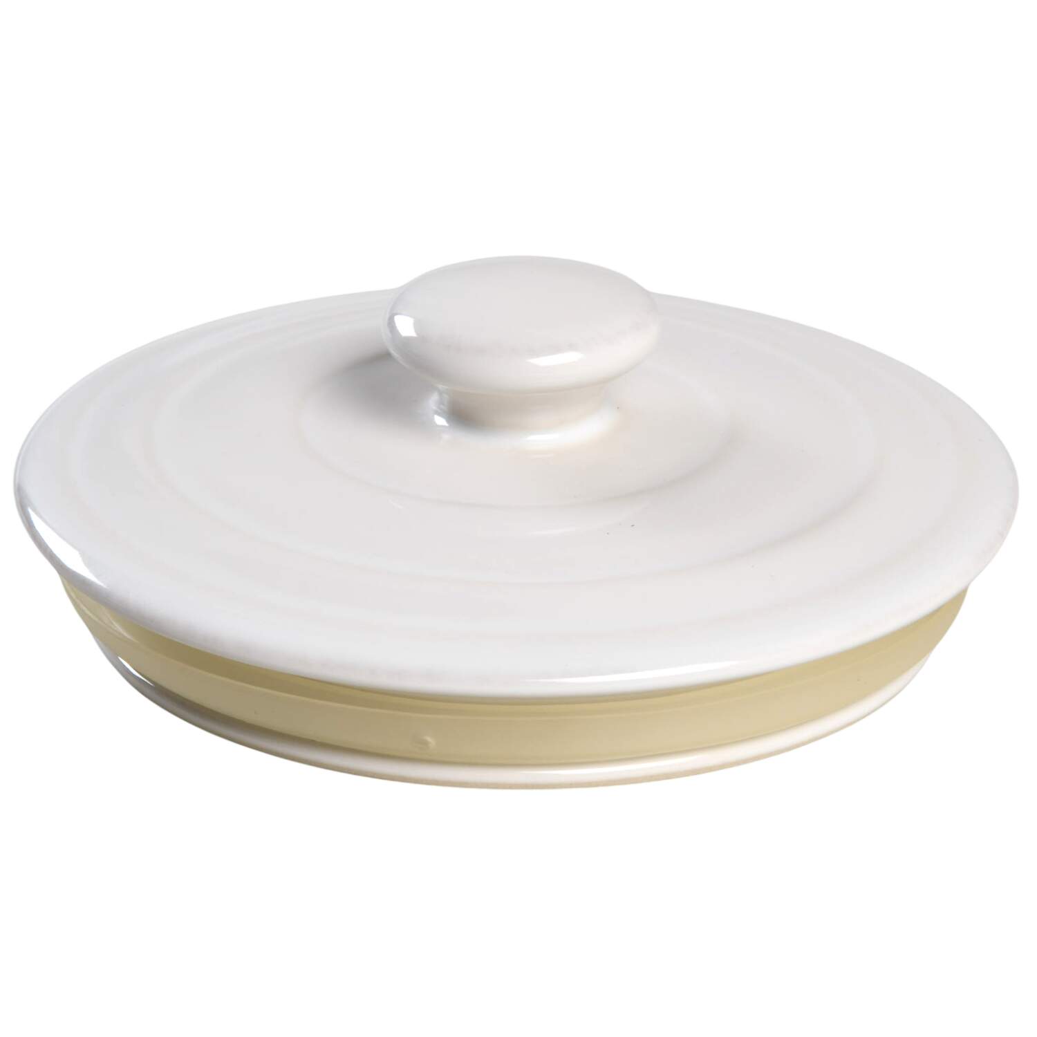 Farmhouse White Lid for Small Canister by Crate & Barrel-1