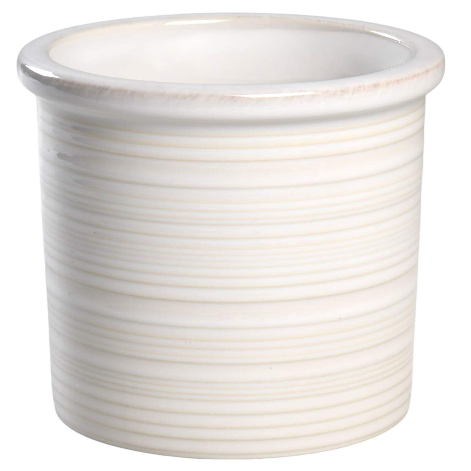 Farmhouse White Small Canister No Lid by Crate & Barrel-1