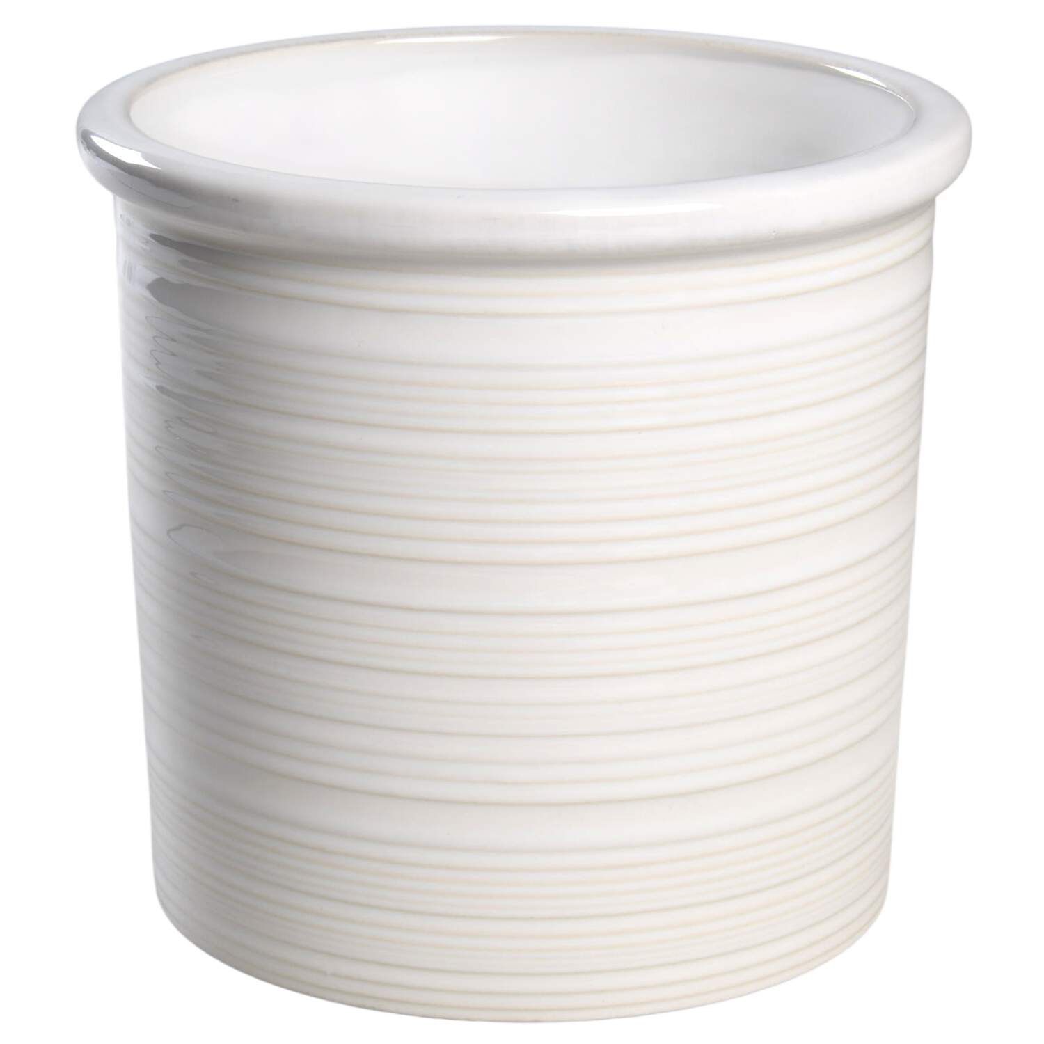 Farmhouse White Large Canister No Lid by Crate & Barrel-1