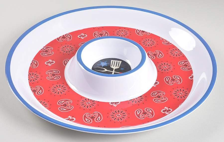 BBQ Bandit (Melamine) 1 Piece Chip & Dip by Certified International-1