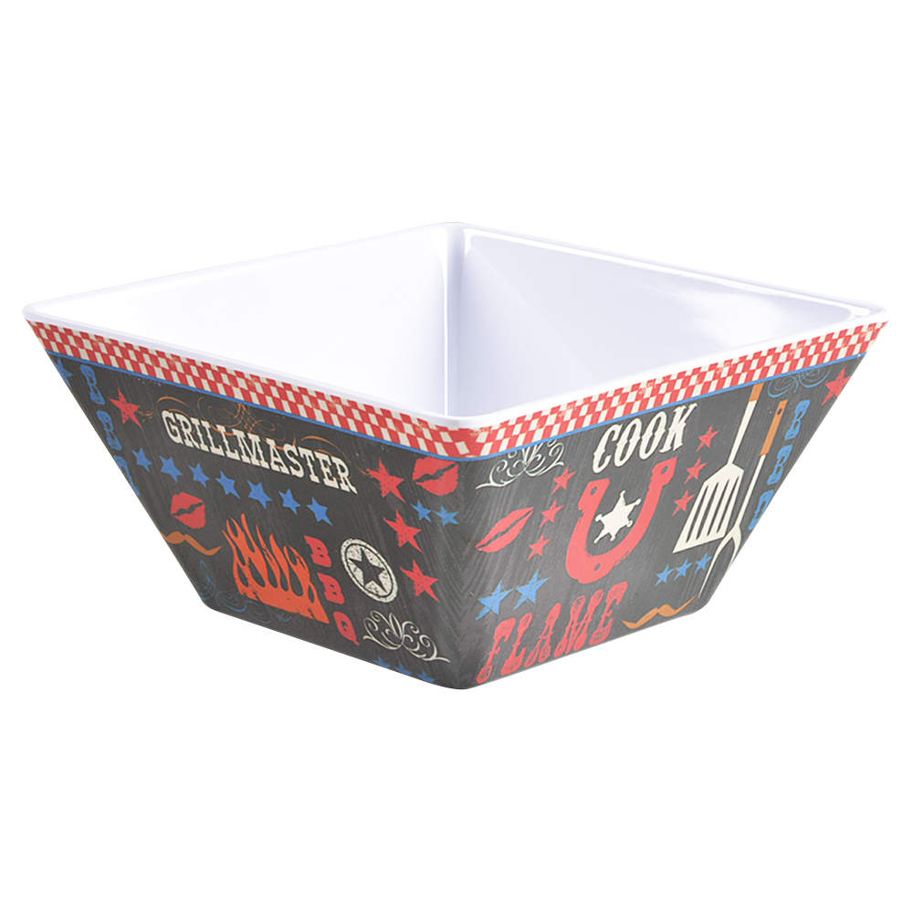 BBQ Bandit (Melamine) Individual Square Ice Cream Dish by Certified International-1