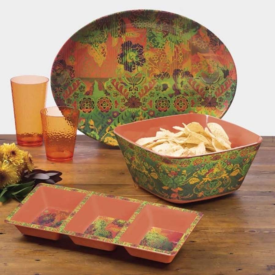 Gypsy Floral (Melamine) 18" Oval Serving Platter by Certified International-1