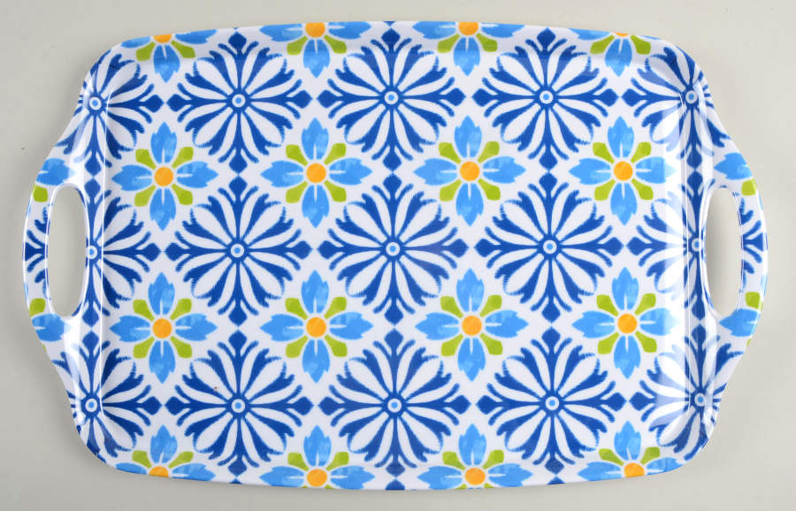 Mediterranean (Melamine) 19" Rectangular Handled Tray by Certified International-1