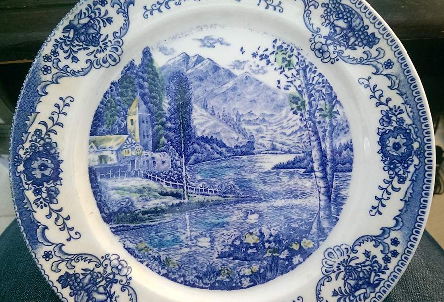 Blue Hill of Virginia Dinner Plate by Cheltenham Ltd-1