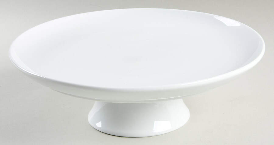 Just White 11" Diameter Pedestal Cake Stand by Corning Corelle-1