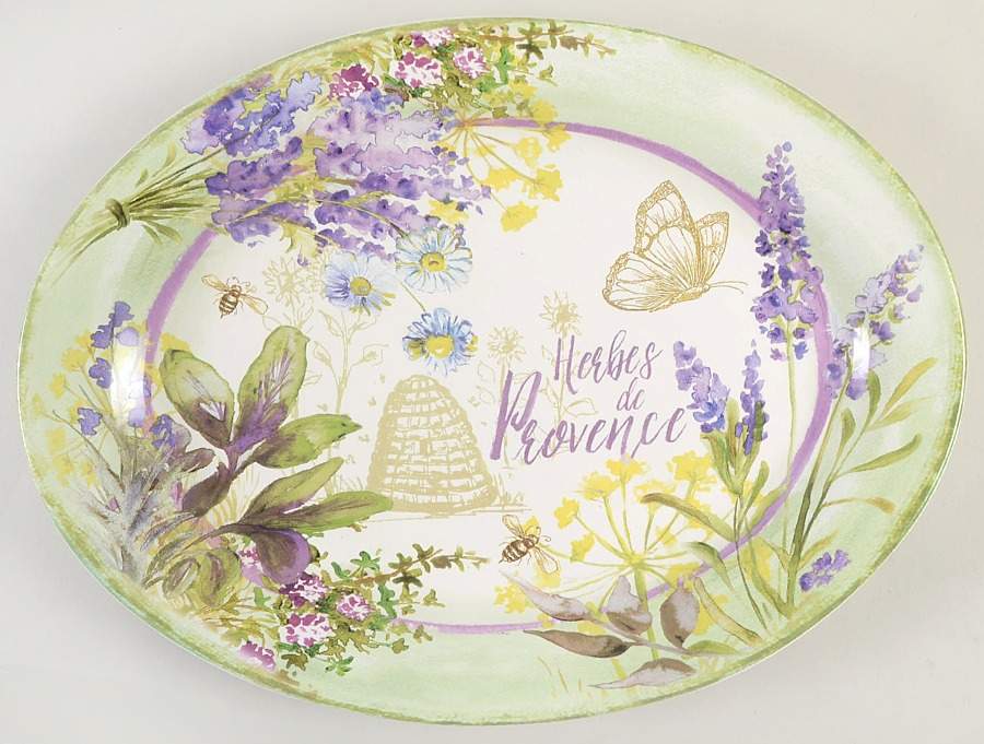Herbes de Provence 16" Oval Serving Platter by Certified International-1