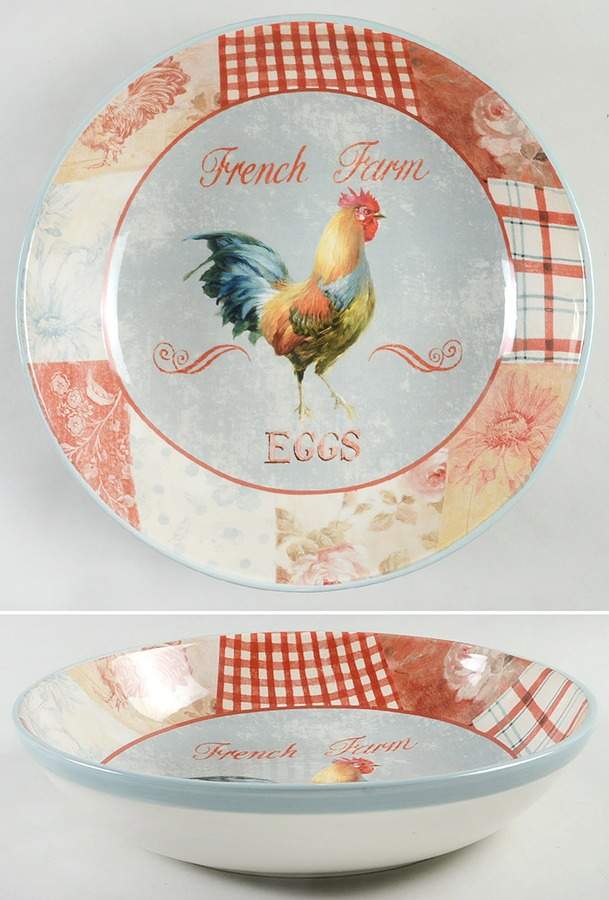 Farm House Rooster 13" Pasta Serving Bowl by Certified International-1