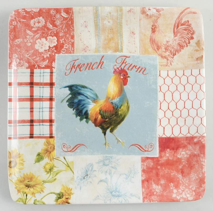 Farm House Rooster Square Dinner Plate by Certified International-1