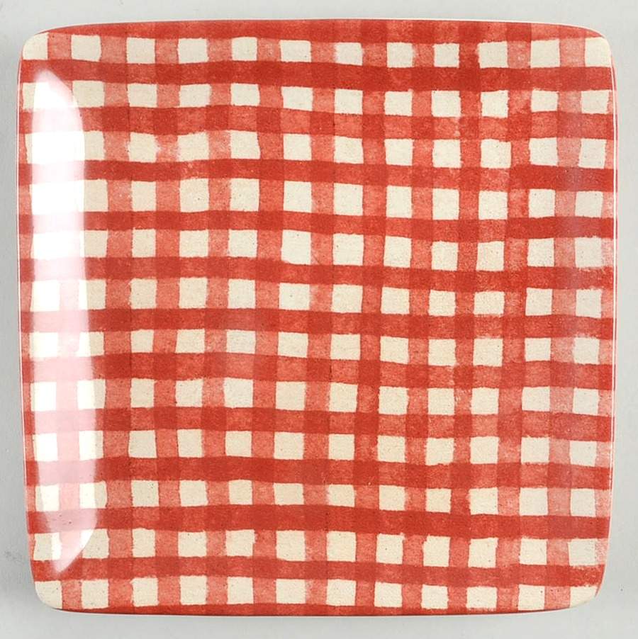 Farm House Rooster Square Canape Plate by Certified International-1