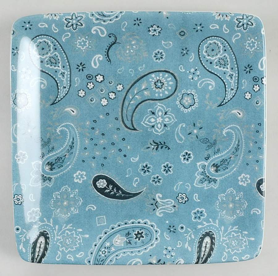 Farm House Rooster Square Canape Plate by Certified International-1