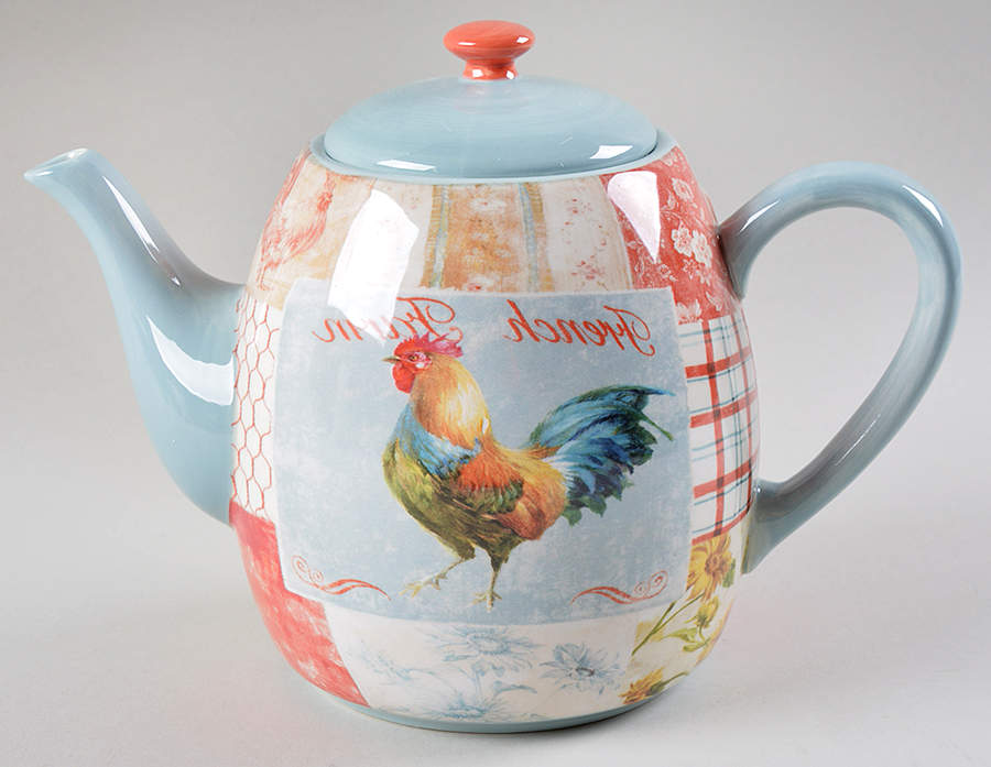 Farm House Rooster Teapot & Lid by Certified International-1