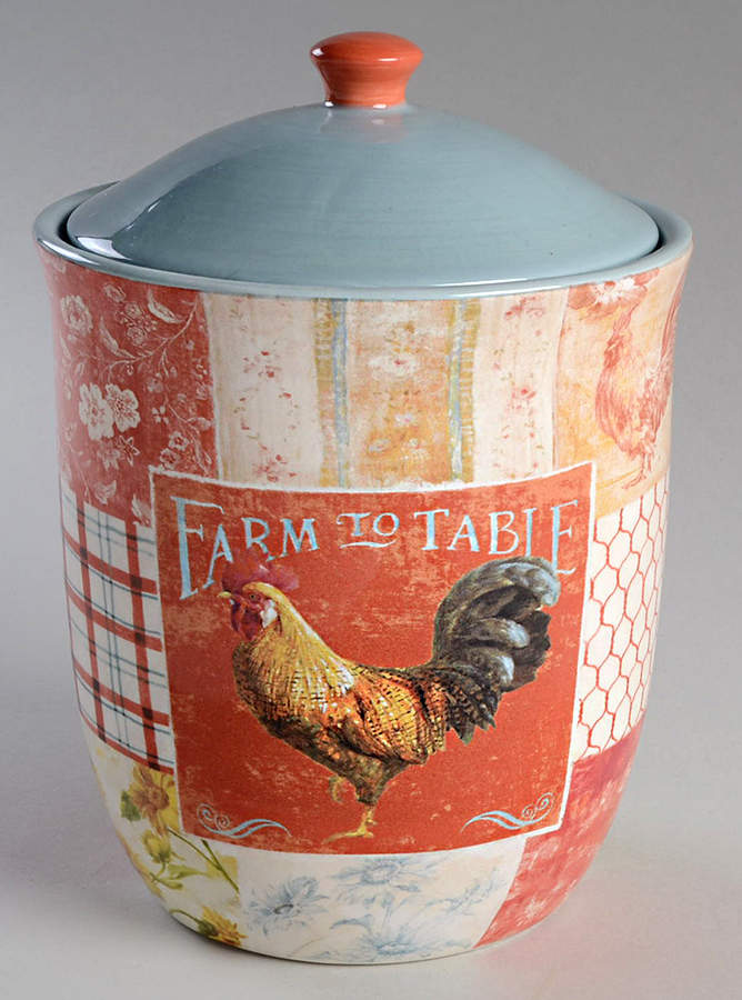 Farm House Rooster Small Canister & Lid by Certified International-1