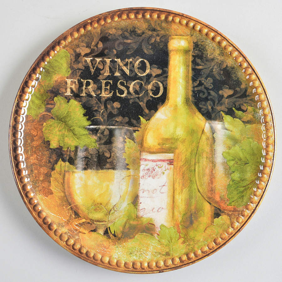 Gilded Wine Salad/Dessert Plate by Certified International-1