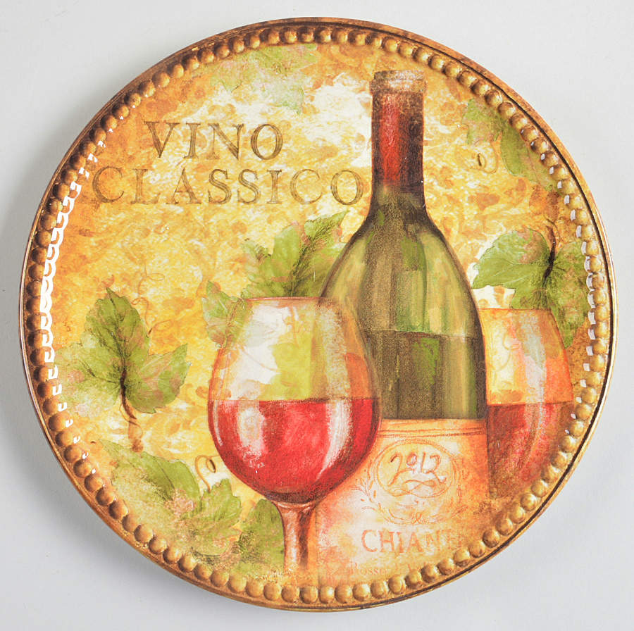 Gilded Wine Salad/Dessert Plate by Certified International-1