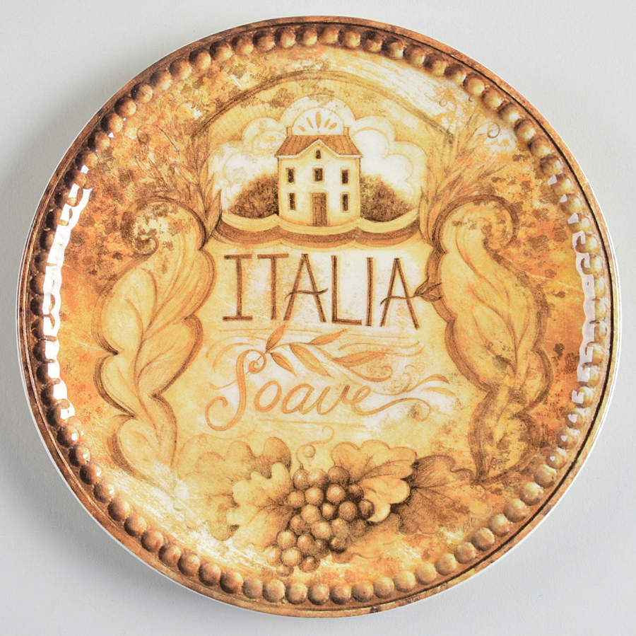 Gilded Wine Canape Plate by Certified International-1