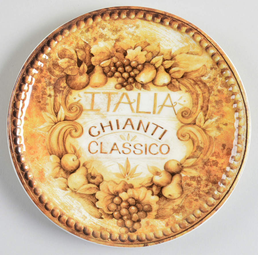 Gilded Wine Canape Plate by Certified International-1